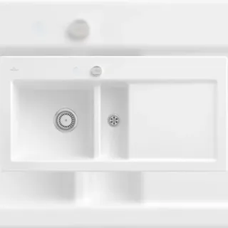 V&B Spüle Subway 60 li, m Abl.garn, Exzenter, st. wh. C-plus