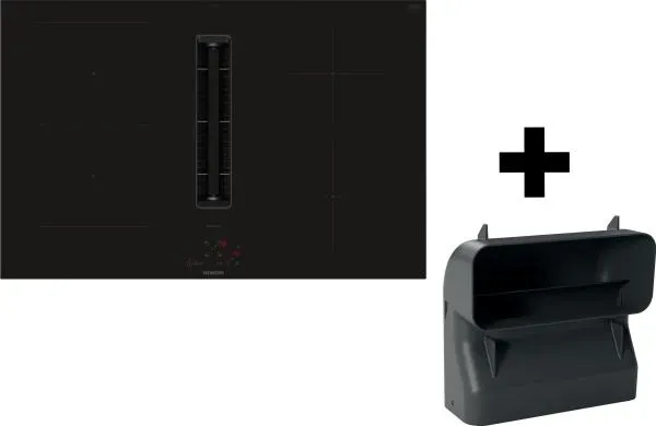 Siemens studioLine ED877BGA6 - iQ300 Induktionskochfeld mit Dunstabzug & Flachkanal S mit 5 Jahre Garantie, ED877BS16E & HZ9VDSB4, 80 cm