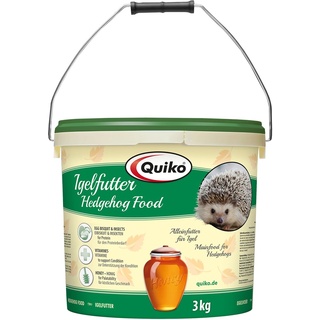 Quiko Igelfutter 3kg - Hochwertiges Igelfutter mit Insekten, Ei-Bisquit, Früchten und Beeren - Speziell auf die Bedürfnisse des Igels abgestimmt