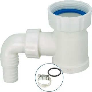 tecuro Anschlusszwischenstück 1 1/2 Zoll, mit Geräteanschluss für Spülensiphon