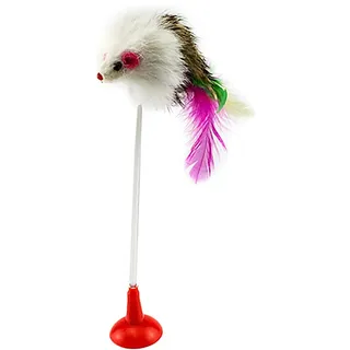 ulafbwur Best Cat Toys Cats Teaser Pet Interactive Durable Cats Teaser Toy Rod with Sucker for Cats Supplies Cats Funny Cat Toys