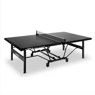 Joola BLACK OUTDOOR, Wetterfest, Mobile & Klappbarer Tischtennistisch | 6mm Aluminium Plattenstärke | Inklusive Netz , schwarz, 274 x 152,5 x 76 cm