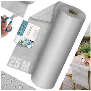Kesser Vlies Tischläufer Modern 30cm x 25m Tischdekoration für Hochzeiten, Geburtstage, Taufen, Einschulung | allen Feierlichkeiten Tischband abwaschbar,