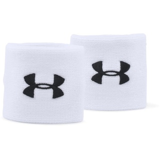 Under Armour Performance Wristband, 2er-Pack schweißableitendes Fitnessband, flexibles Schweißband mit Logo