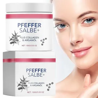 Pfeffersalbe Plus, Pfeffersalbe zum Bräunen, Pfeffersalbe Bräunung, Natürliche Pfeffersalbe,Hautreparatur Pfeffersalbe,Hautreparatur Pfeffersalbe für Alle Hauttypen,100g