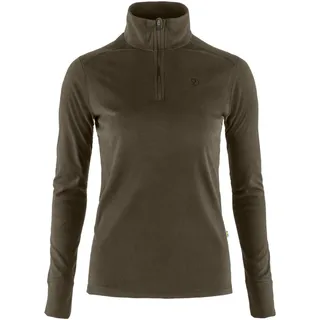 Fjällräven Skare Half Zip W Fleecejacke für Damen, Grün (Dark Olive)