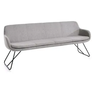 Musterring Tavia, Schwarz, Taupe, 3-Sitzer, 200x87x65 cm, Typenauswahl, Esszimmer, Bänke, Sitzbänke