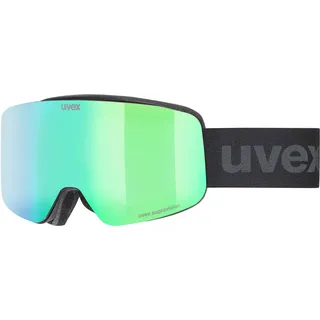 Uvex pwdr FM black matt mirror green one size