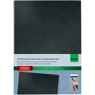 Sigel Speisekarten-Mappe SM115 A5 Schwarz 1 St.