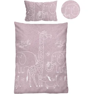 biberna Melange-Flanell Bettwäsche 0840520 Tiere