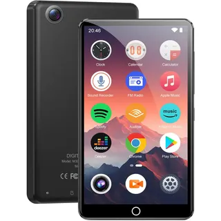 80GB MP3 Player mit Bluetooth und WiFi, 4.02 Zoll Touchscreen MP3 MP4 Player mit Kamera, Android MP3-Player mit Spotify, Audible, Amazon Music, Deezer, HiFi Musik Player mit Lautsprecher, FM Radio