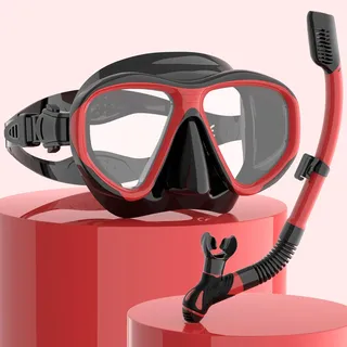 Findway schnorchelset Erwachsene,Schnorchelset mit taucherbrille und schnorchel, Anti-Leck & Anti-Fog & Anti-UV Tauchmaske aus Gehärtetem Glas für Tauchen, Schnorcheln und Schwimmen,Frauen und Männer