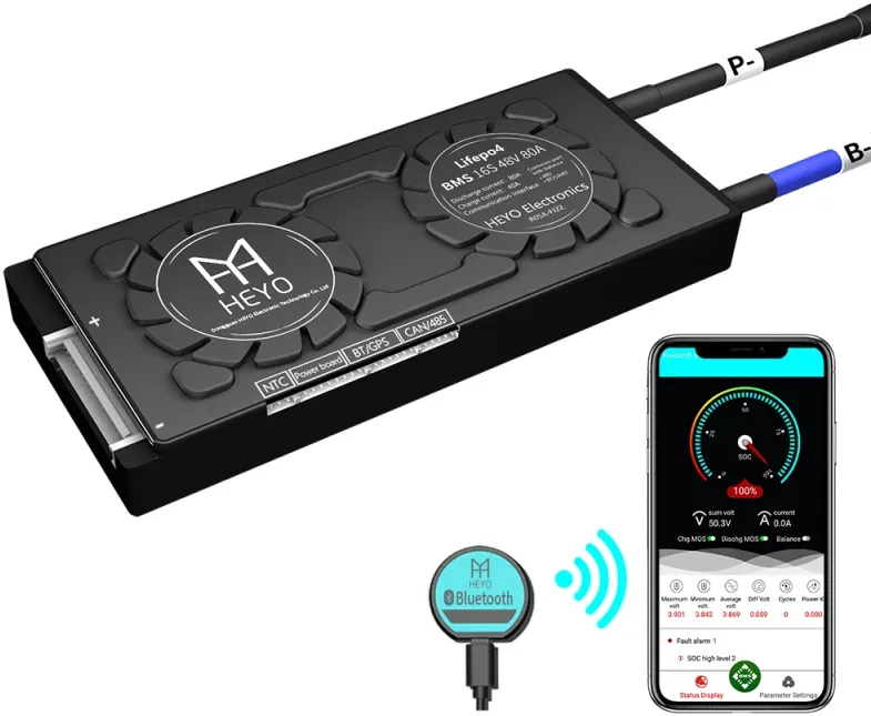 LIFEPO4 BMS 4S 12V 30A Bluetooth