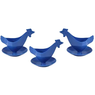 Eierbecher Huhn in Pastellfarben 3er Set pastell-blau