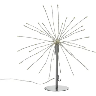 NORTHPOINT LED-Lichterkette Eiskristallleuchte 90 LEDs Ø50 cm Silber Warmweiß