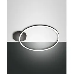Fabas Luce LED Deckenleuchte GIOTTO, 1-fach, Ø 60cm, 36W 3000K 3780lm, dimmbar, schwarz FAB-3508-61-101