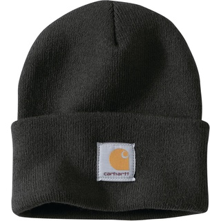 CARHARTT Herren, Strickmütze mit Umschlag, Schwarz,