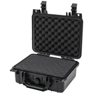 HMF ODK100 Outdoor-Fotokoffer, Transportkoffer mit Rasterschaumstoff, 27 x 24,5 x 13 cm