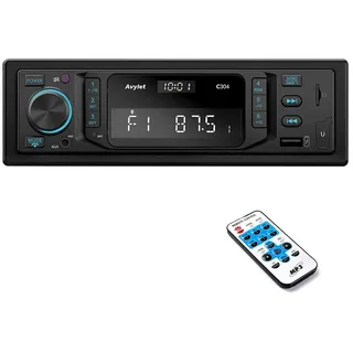 Avylet Autoradio Bluetooth 5.0,Avylet RDS/FM/AM/7 Farben 1 Din Autoradio mit Bluetooth Freisprecheinrichtung,2 USB/AUX-IN/MP3,30 Sender Gespeichert Werden