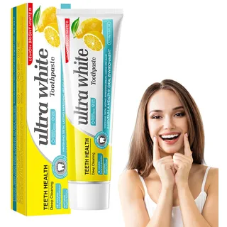 Staining Toothpaste Für Strahlend Weiße Zähne, 100 G Zahnaufhellung Zahnpasta Repair Zahncreme Aufhellen Zahnpasta Corrector Farbkorrektur, Entfernung Von Flecken Kaffee, Rauchen, Gelbe Zähne (Zitrone