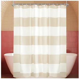 luxuskollektion Duschvorhang 240 x 180 cm beige gestreift