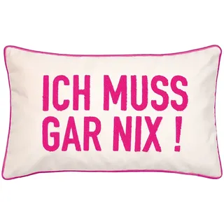 PAD Kissenbezug Letters 30 x 50 cm Beige