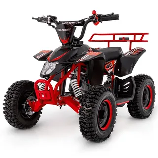 VOLTOURI Mini Quad ATV49-E-RED-6 49cc Kinderquad Benzin ATV 6" Offroad LED E-Start Rot