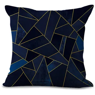 Kissenbezug 80x80 Blau Gelb Kopfkissenbezug 80x80 Sanft Baumwolle Leinen sofakissen mit Reißverschluss Dauerhaft Kissenbezüge 80x80 Knitterfreie Starke Atmungsaktivität Couchkissen 1 Pcs