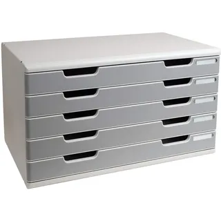 Exacompta Schubladenbox Modulo A3, 5 Schubladen - steingrau