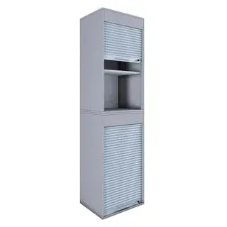 VCM Aktos XL Rollladenschrank 50 x 40 x 186 cm grau