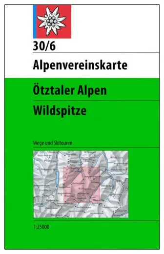Alpenvereinskarten AV 30/6 Wildspitze - Ötztaler Alpen Alpenvereinskarte