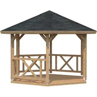 Palmako Betty 4,23 x 4,23 m Hellbraun