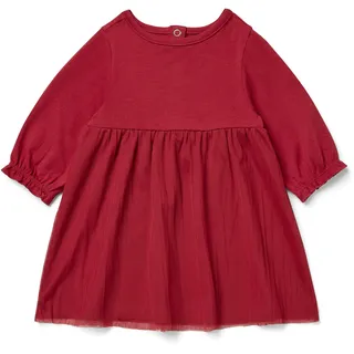 Tchibo - Baby-Jersey-Kleid mit Tüll - Mädchen - Gr. 98/104 - rot