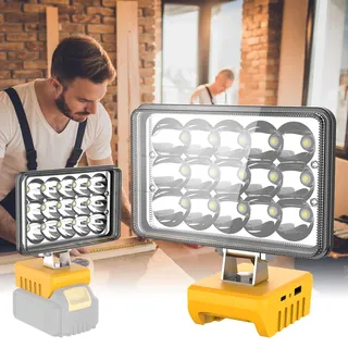 T-SUN Akku Lampe Für Dewalt 18V, 45W LED Arbeitsleuchte Akku, Tragbare Baustrahler mit 2 Modi Helligkeit, Multifunktionales Led Flutlicht Strahler für Autoreparatur, Heimbeleuchtung, Camping