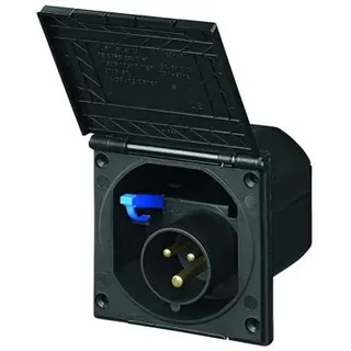 PRO PLUS CEE-Einspeisestecker, Einbau eckig schwarz