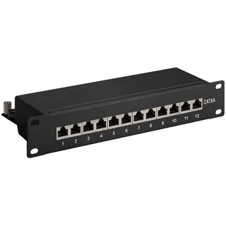 goobay 93796 CAT 6a 10 Zoll - 12 Port Schwarz