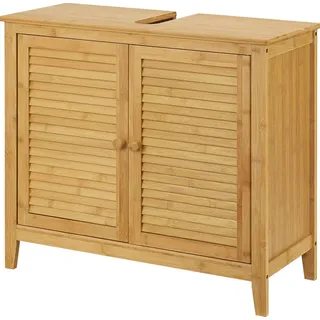 [en.casa] Bambus Waschbeckenunterschrank Värmdö 60x67x30cm [en.casa]