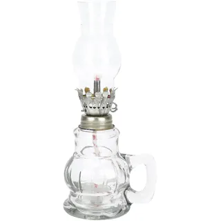 DOITOOL Glas Öllampe mit Docht Retro Glasöllaterne Kerosinlampe Antike Öllampe Haushalt Lampe Nachtlicht Desktop Zimmer Dekoration Foto Requisiten