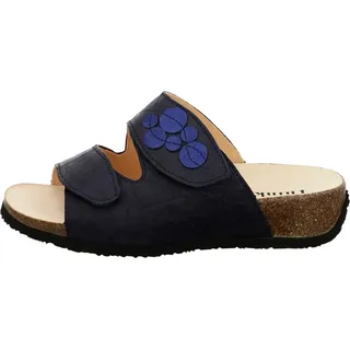 Komfort Pantoletten Mizzi nachhaltige Hausschuh Pantolette, Navy/Kombi 8000, 40 EU - 40