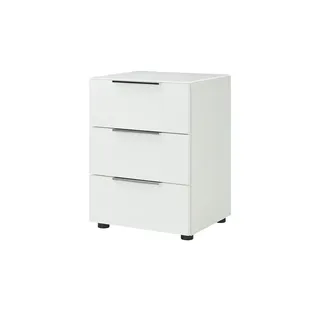 HBZ Nachtkommode Santorin Glas Weiß