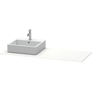 Duravit XSquare Konsole 060G, 1400x 550 mm, 1 Ausschnitt links, XS060GL2727, Farbe: Weißer Flieder Hochglanz Lack