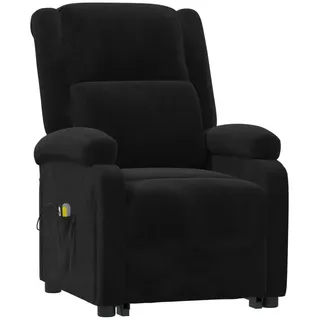 vidaXL Massagesessel mit Aufstehhilfe Schwarz Samt