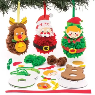 Weihnachts Pompon Dekorationssets (pro Set 3) Bastelaktivitäten zu Weihnachten