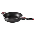 Schmorpfanne SCHULTE-UFER "Switch", schwarz (schwarz, rot), Ø:28cm, Pfannen, Ø 28, abnehmbarer Griff, Induktion