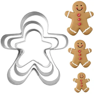 Keksausstecher Lebkuchenmann, Weihnachtsbaum Geformt Ausstecher, Ausstechform Lebkuchenmann, Ausstechformen Aus Metall Weihnachten Lebkuchenmann-Weihnachtsbaum-Ausstechformen-Set