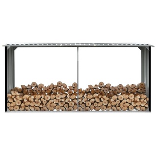 vidaXL Brennholzlager Verzinkter Stahl 330 x 92 x 153 cm Braun