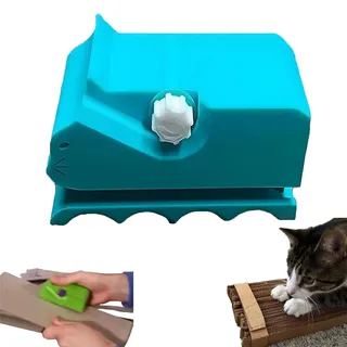 chomp saw Cardboard Strip Cutter,Kartonschneider Für Katzenkratzer,Gedruckter Kartonschneider-Katzenförmiges Tragbares Karton-Recycling-Werkzeug,Kartonschneidemaschine Selbstgemachte Katzenkratzbre