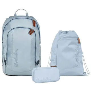 Satch Schulrucksack-Set AIR Nordic Ice Blue 3-teilig in Blau | Gr.: onesize