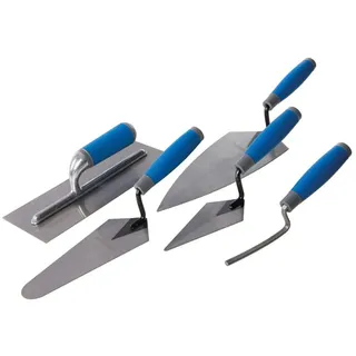 Silverline Tools Silverline 395016 Maurer- und Putzkellen mit Weichgriff, 5-tlg. Satz 5-tlg.