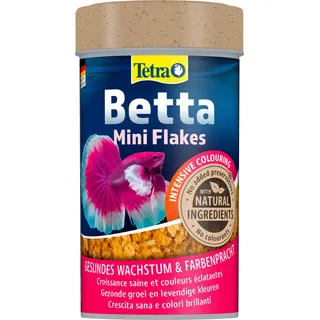 Tetra Betta Flakes - Fischfutter in Flockenform, speziell entwickelt für Kampffische und andere Labyrinthfische, 100 ml Dose